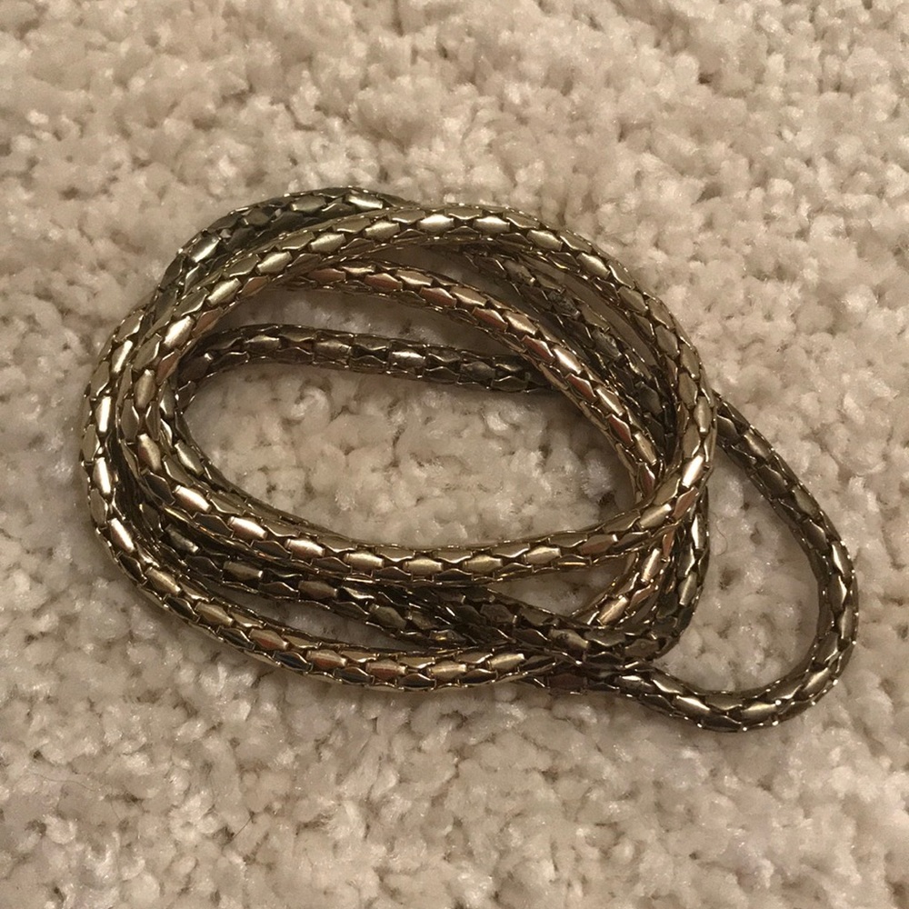 Four gold bracelets